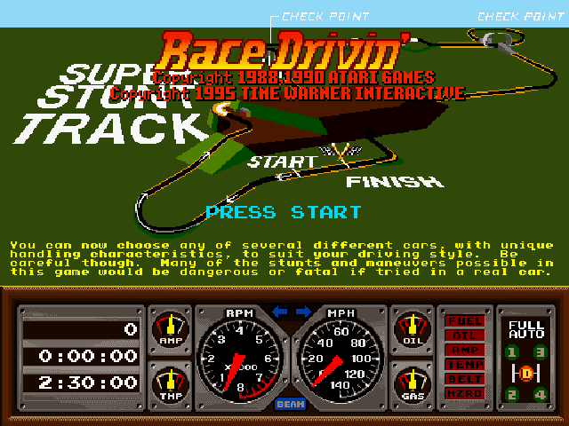 Race Drivin' screenshot 5 for Sega Saturn